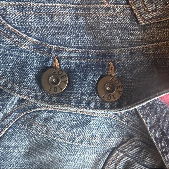 Vintage Zoey 101 Jean Hooded Jacket Sz L - Picture 3 of 9